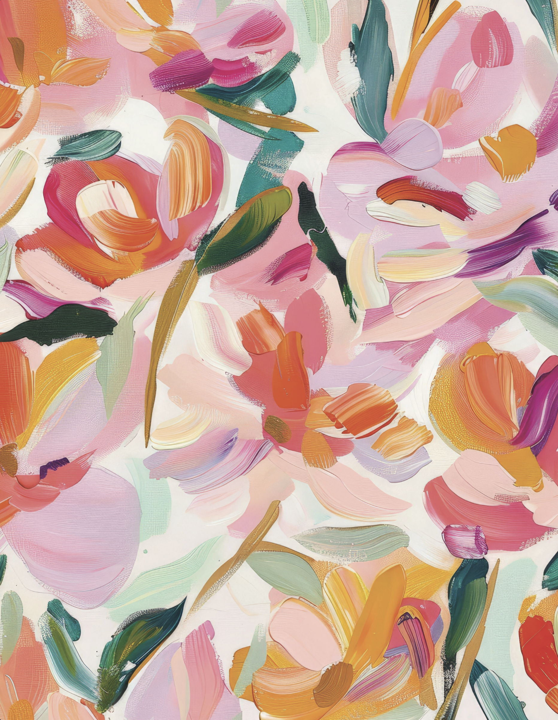 brushstroke blooms cover printable