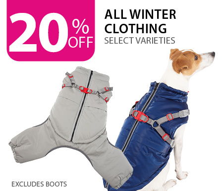 20% off all winter clothing. Excludes boots