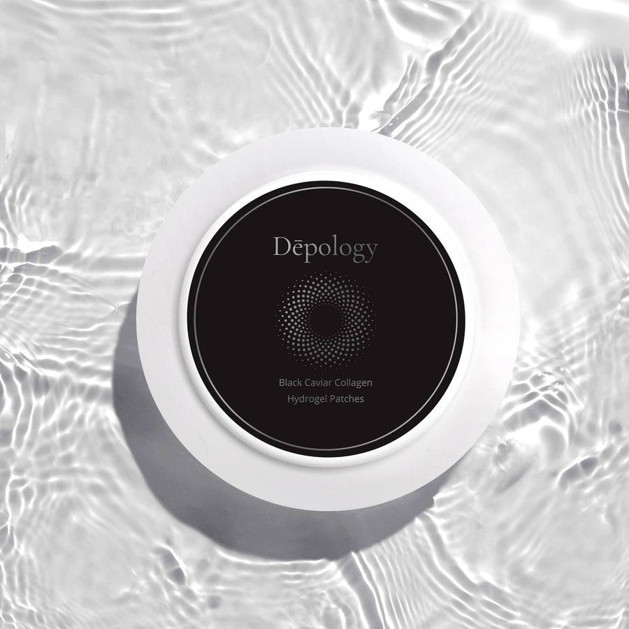 Depology's black caviar collagen hydrogel patches tub 