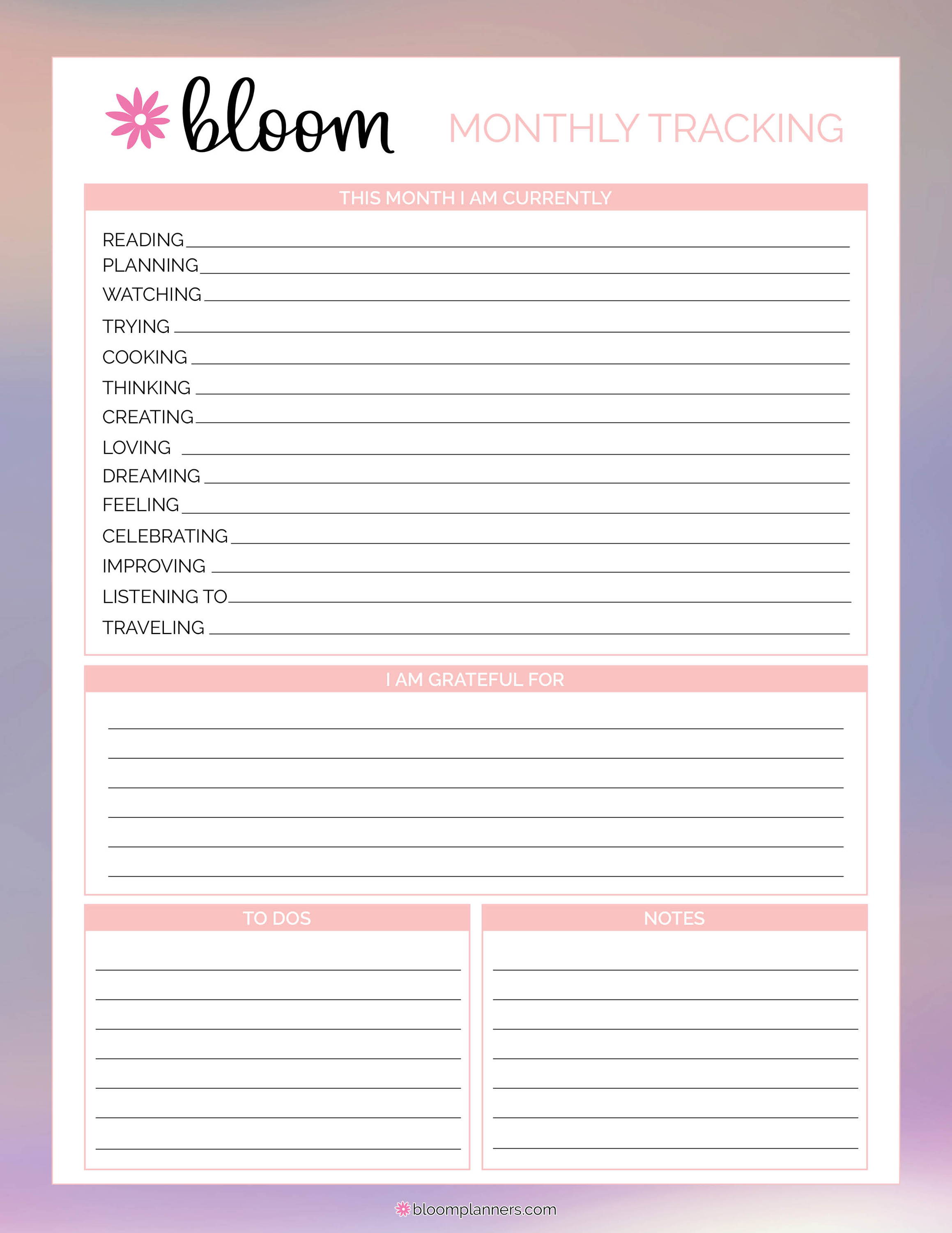 Free Printables Downloads Bloom Daily Planners