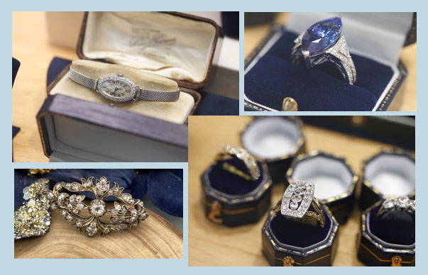 Selection of antique jewellery