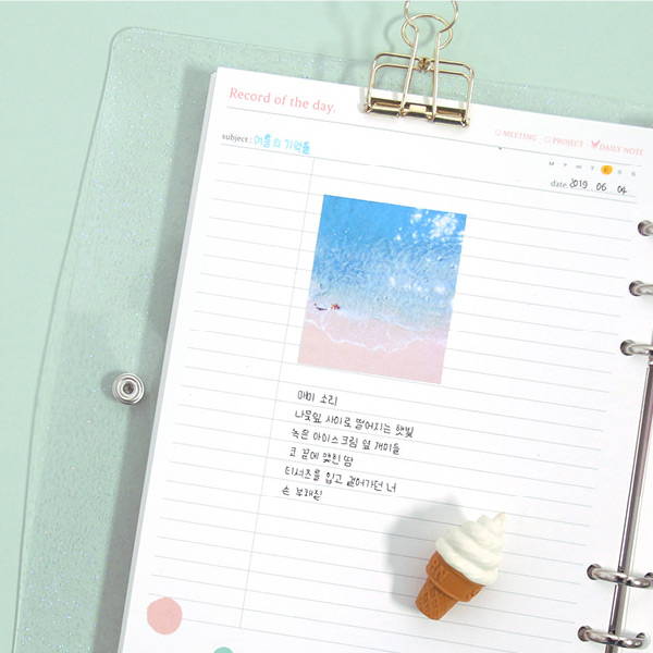 Lined note - Second Mansion Moment A5 6ring dateless weekly diary planner