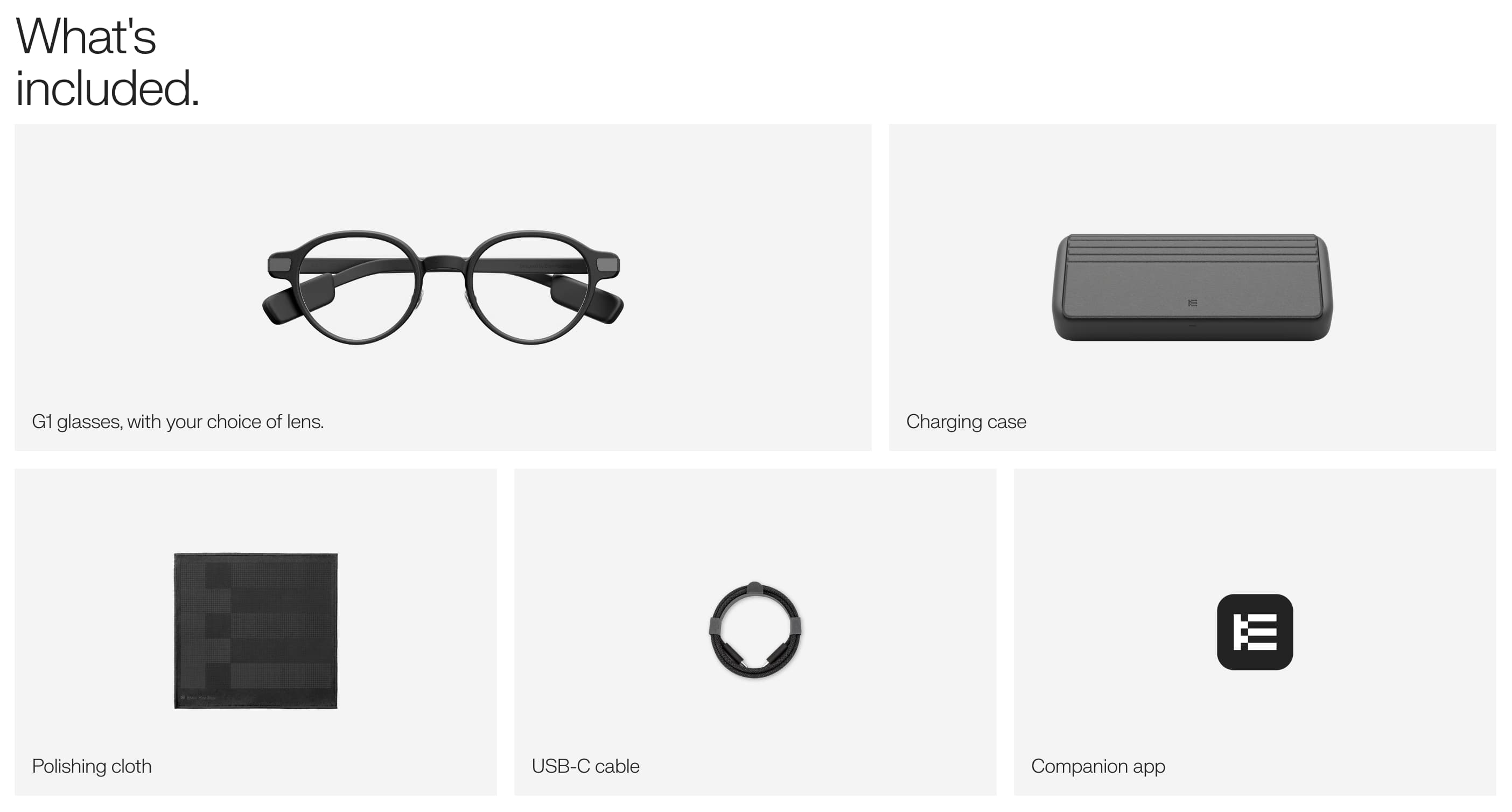 Even Realities G1 Grey1 Smart Glasses - In Stock
