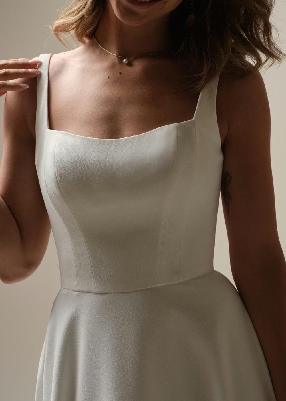Square Neck Wedding Dress