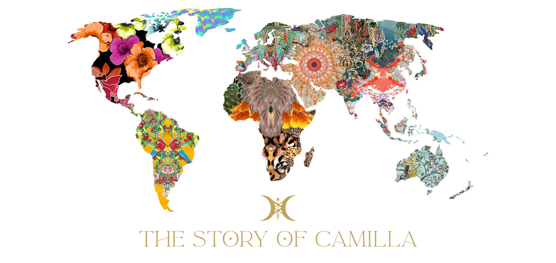 World Map in Camilla Colourful Prints