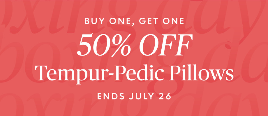 Buy One, Get One 50% off Tempur-Pedic Pillows
