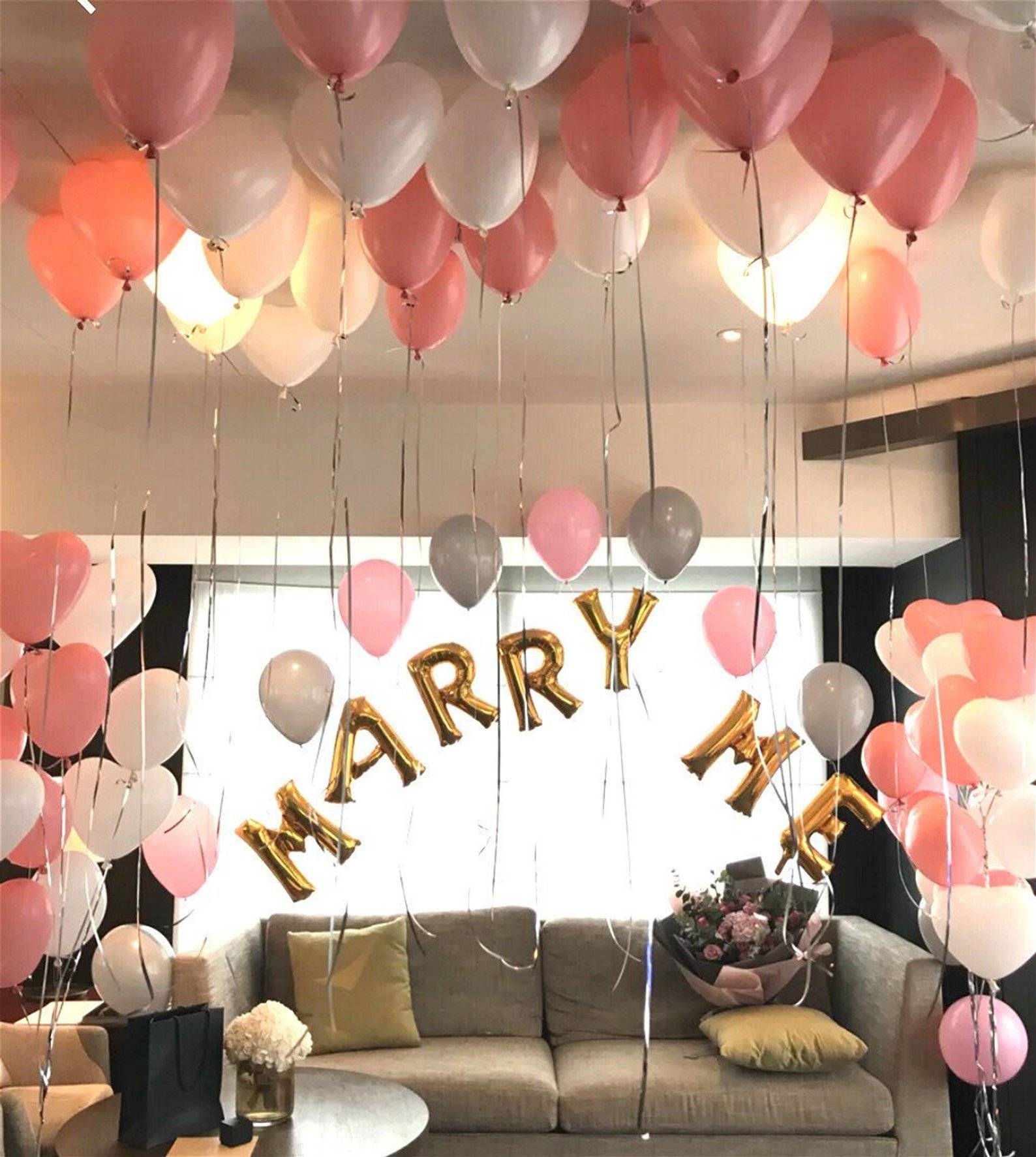 Marry Me Balloon Set in Rose Gold/ Gold/ Silver | Surprise Proposal Decor | Marriage Proposal Ideas | Surprise Proposal Idea