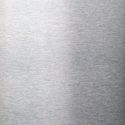 Brushed metal surface with gradient shading.