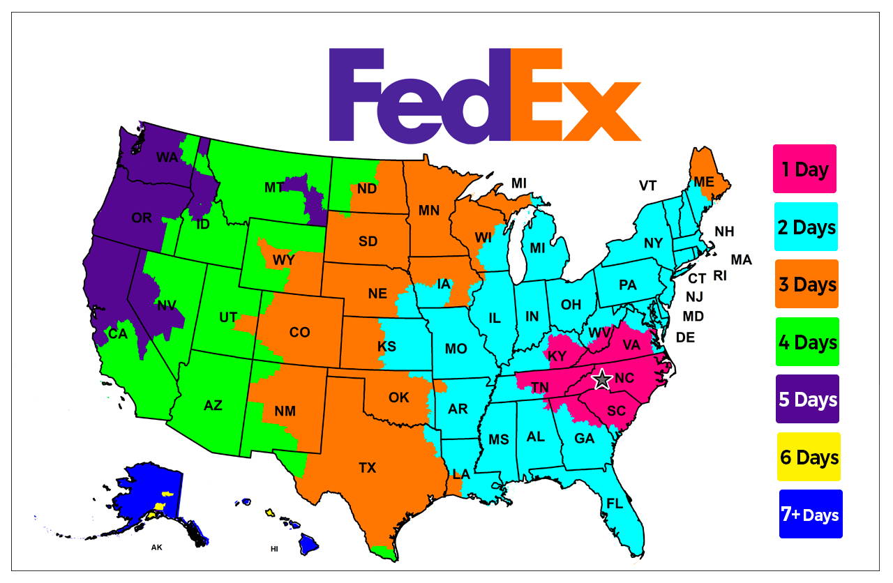 FedEx Shipping Map