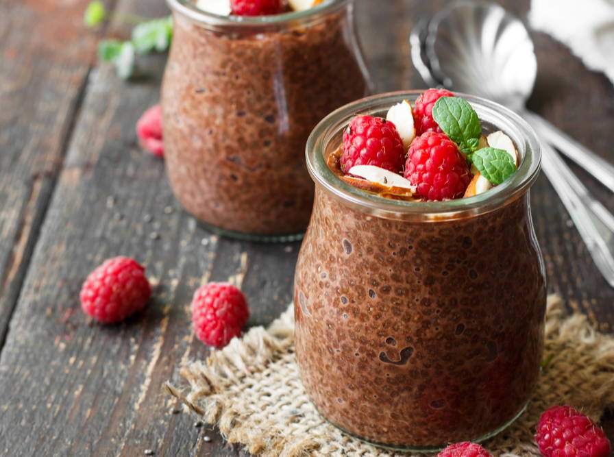 vegan chocolate chia seed pudding