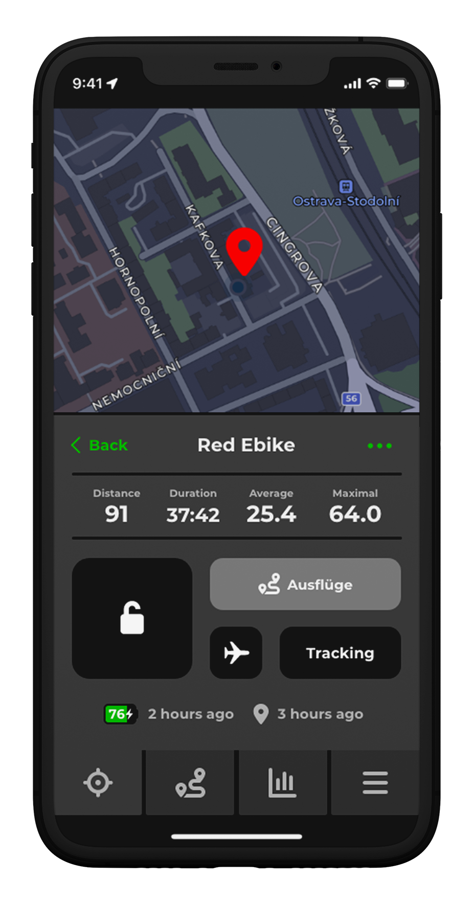 SpeedBox Connect - Tracker på telefon