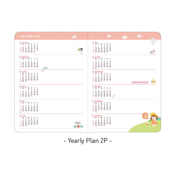 Yearly plan 2 - Ardium 2020 Hello coco dated weekly diary planner