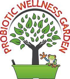 Probiotic wellness garden logo