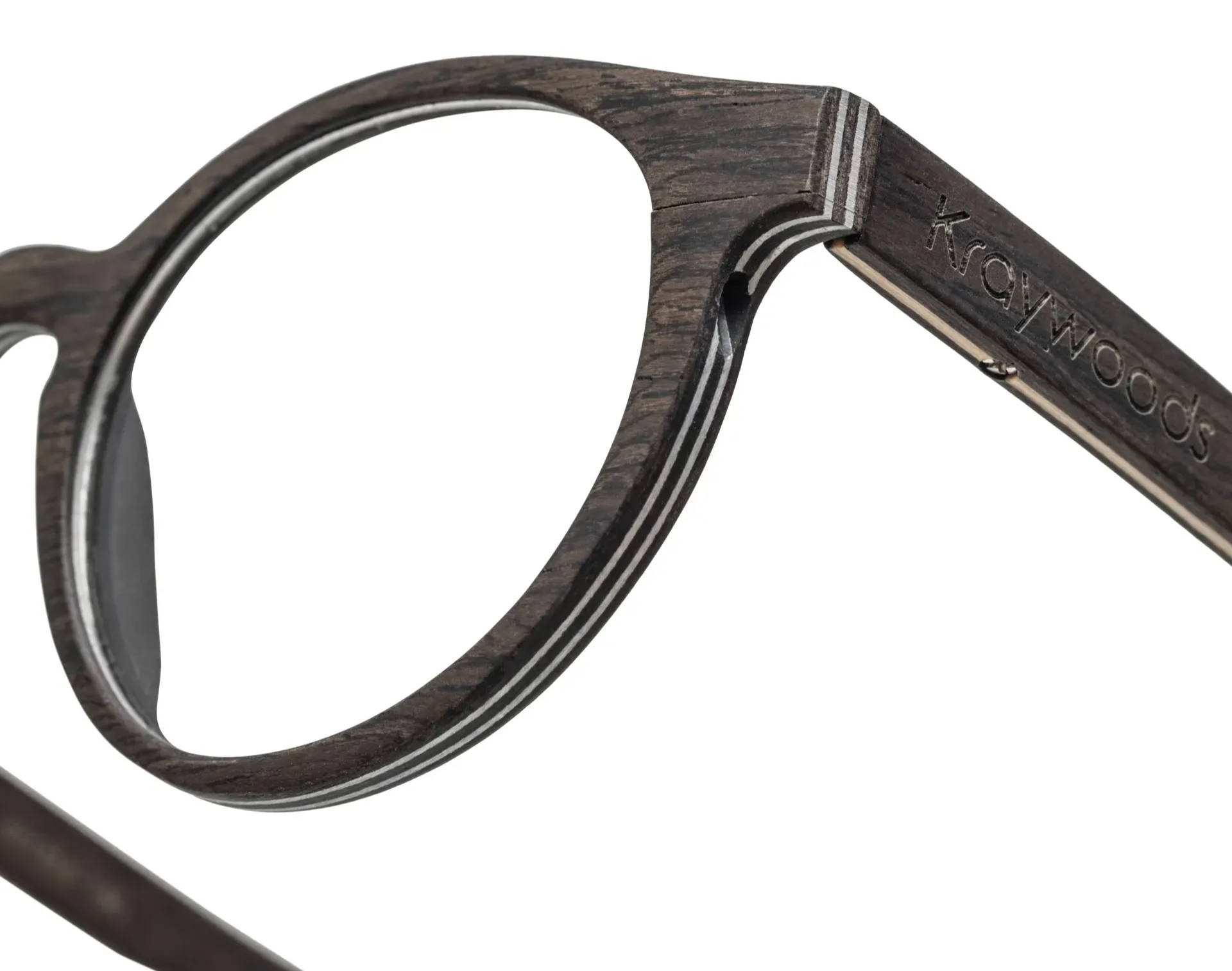 Close up of Cheer Black lenses, affordable prescription glasses