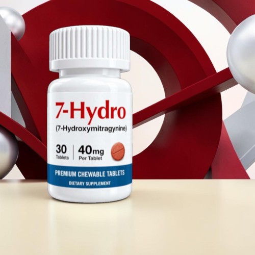 Bottle of 7-Hydro dietary supplement with 30 tablets and 40 mg per tablet.