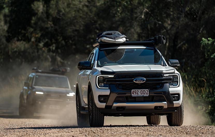 Two Four Wheel Drives going offroad