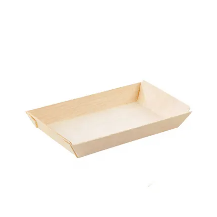 A rectangular wood plate