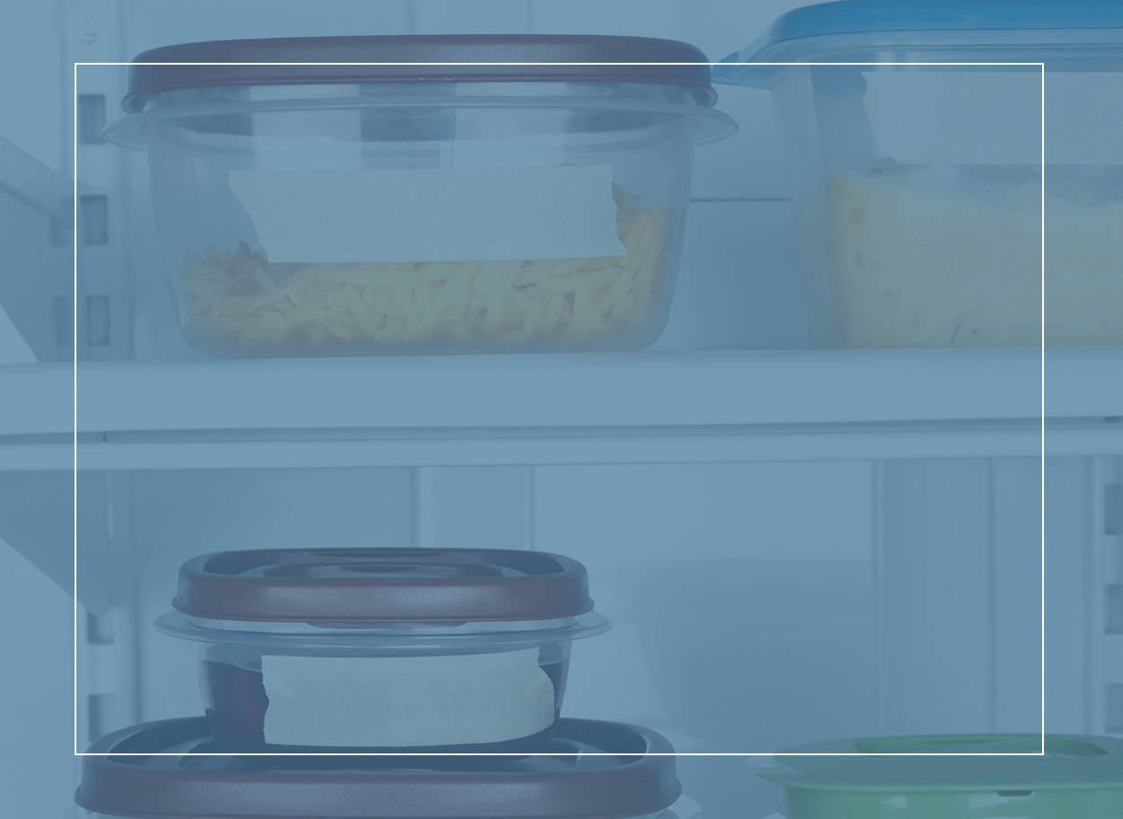Keeping leftovers in storage containers on specific shelves in the refrigerator helps stop cross-contamination triggering food allergies