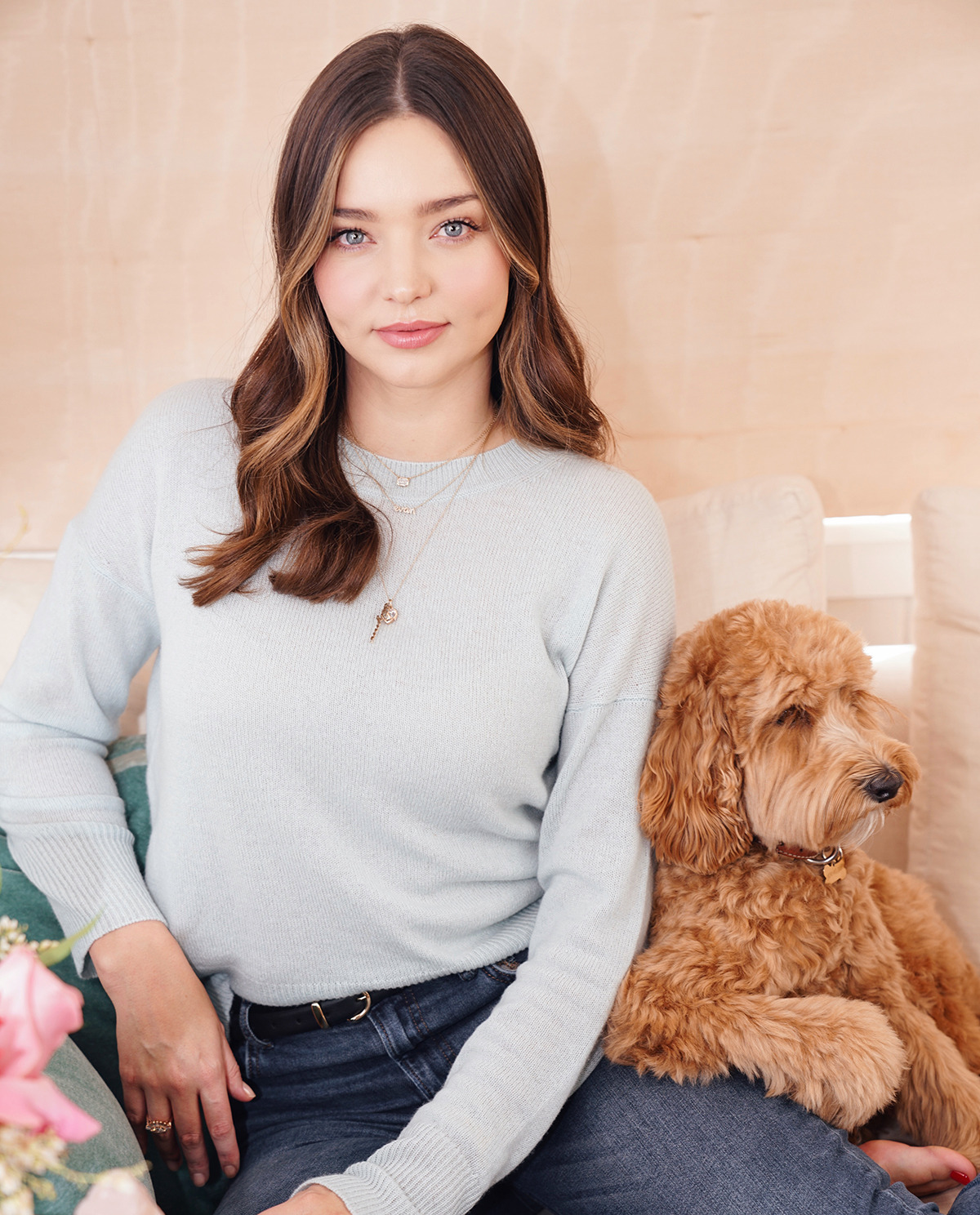 Miranda Kerr with her dog Teddy