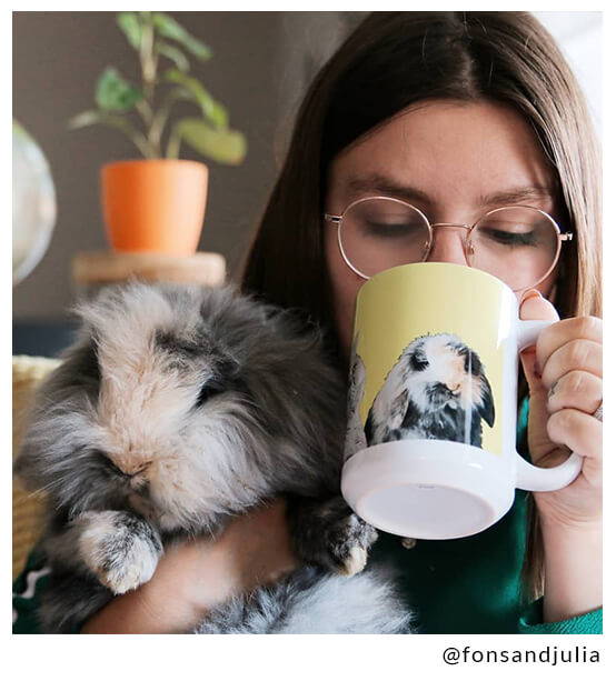 bunny coffee mug