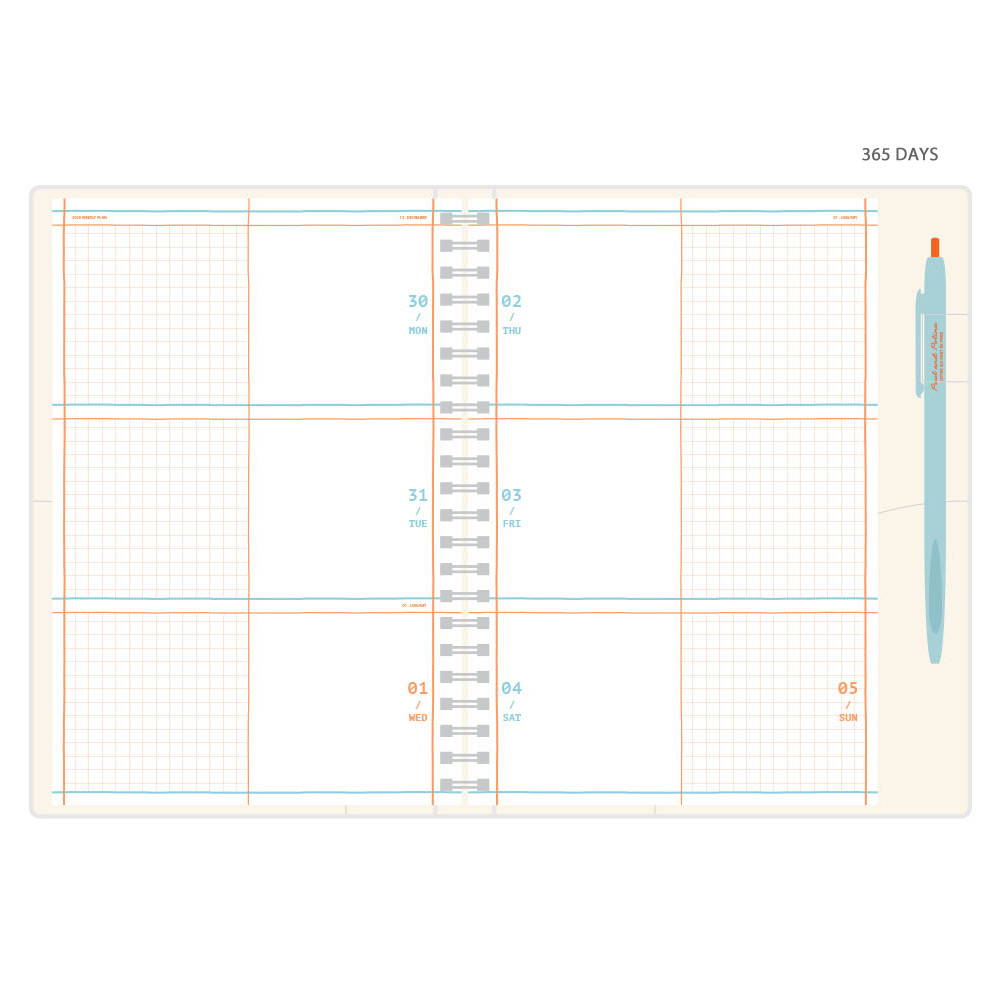 365 days - Romane 2020 Eat play work 365 dated daily diary planner