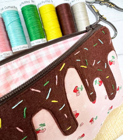Ice Cream Zipper Pouch Free Pattern