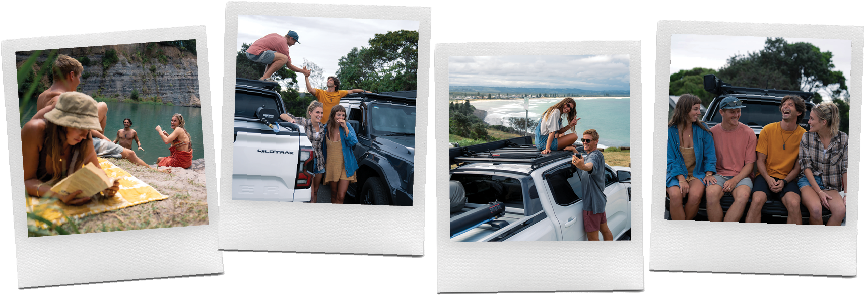 A collection of outdoor polaroids