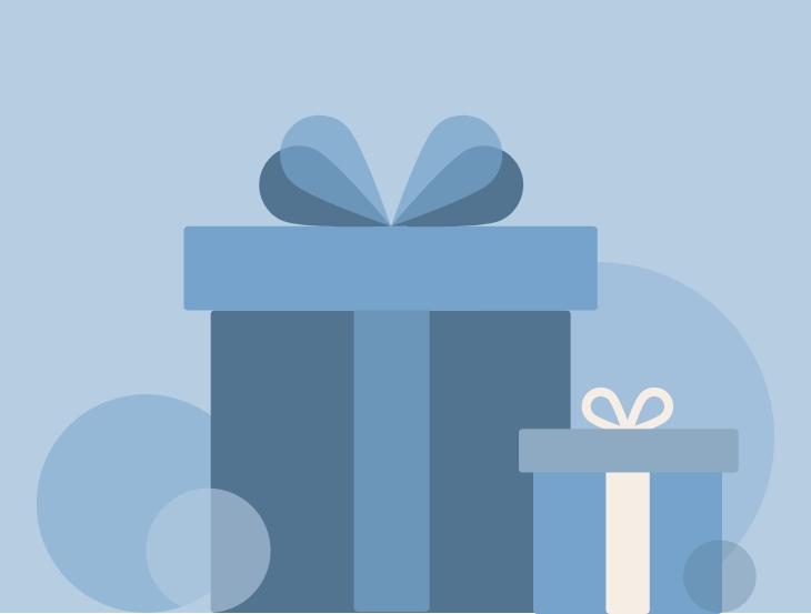 Illustrated gift boxes decorated with bows and a Misen logo, implying these items make great gifts.