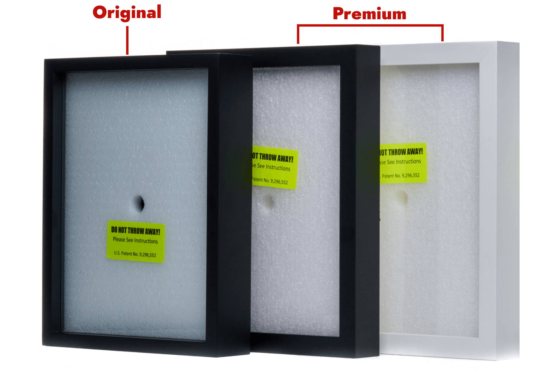 Shart Original Frame compared to Shart Premium Frames