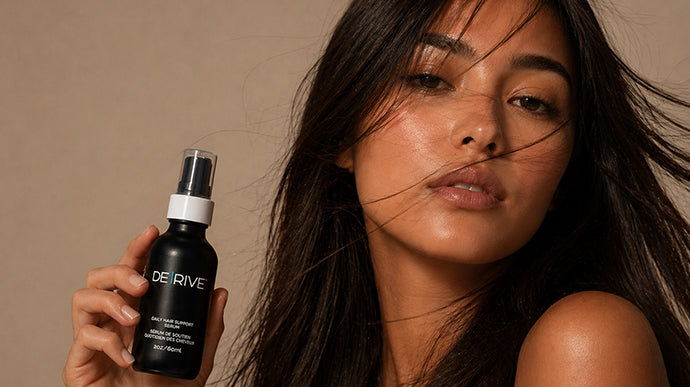 Beautiful woman with derivemd hair serum