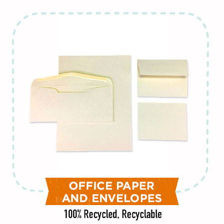 100% Recycled Office Paper and Envelopes