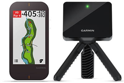 Garmin Approach G80 and R10 golf launch monitors with GPS and simulation