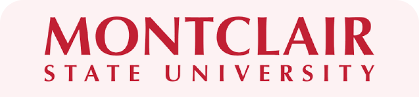 Logo of Montclair State University in red text.