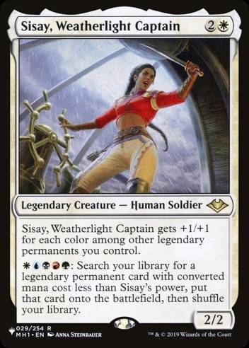 Sisay, Weatherlight Captain Magic card, a legendary creature with a powerful search ability