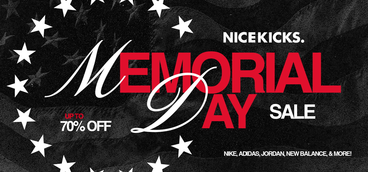 Memorial Day sale at Nice Kicks, 70% off.