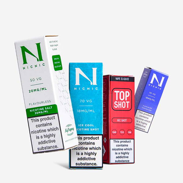 Nicotine is available in a range of strengths.