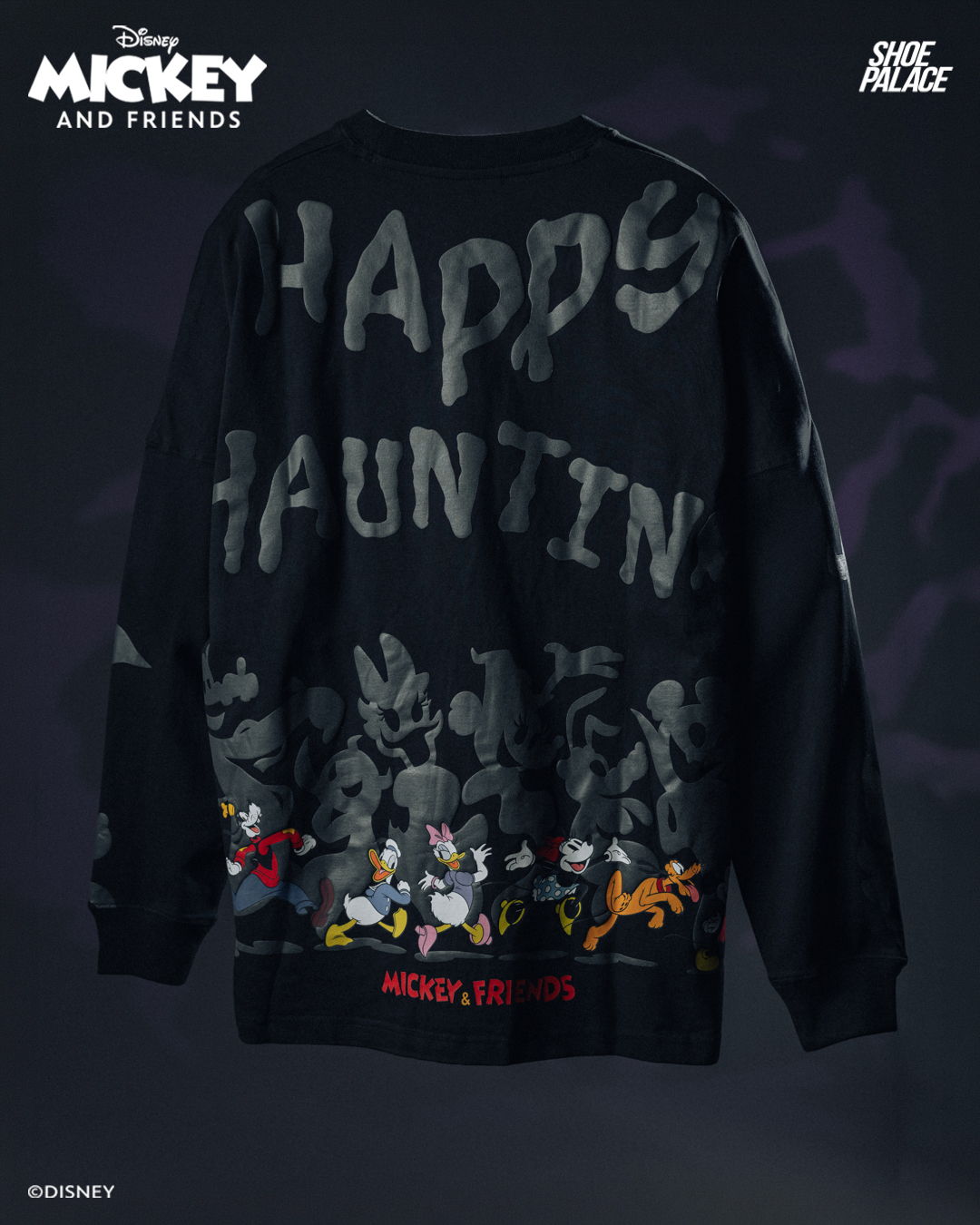 Black sweater featuring Mickey and friends with 