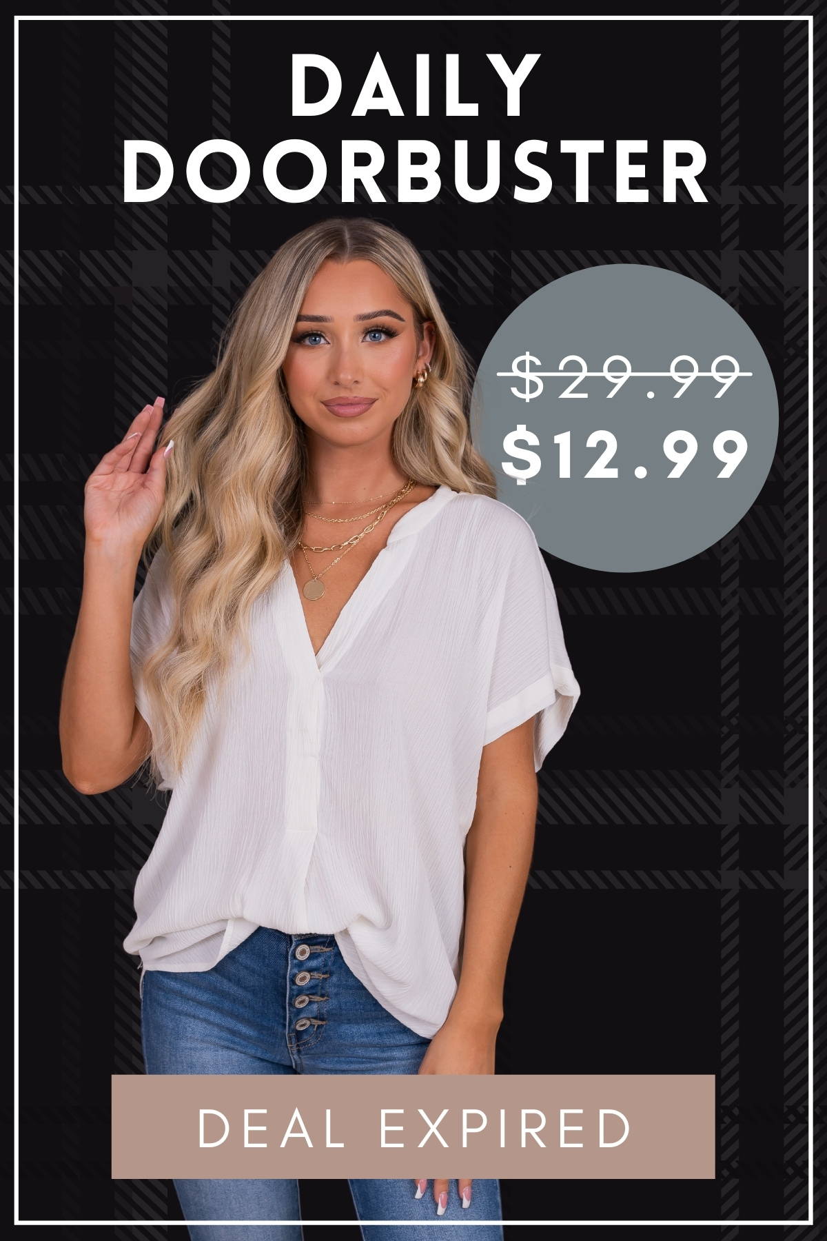 Daily Doorbuster Expired: V Neck Blouse