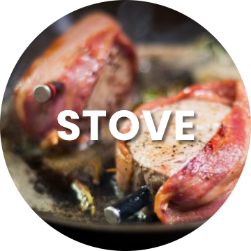 Stove with The MeatStick Wireless Meat Thermometer