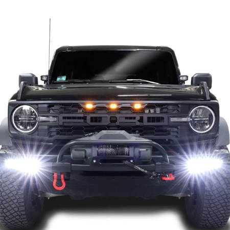 IAG I-Line 4 Lamp Fog Light Kit for use with Modular Bumper with Wireless Remote Control 21+ Ford Bronco