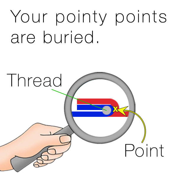 Your pointy points are buried