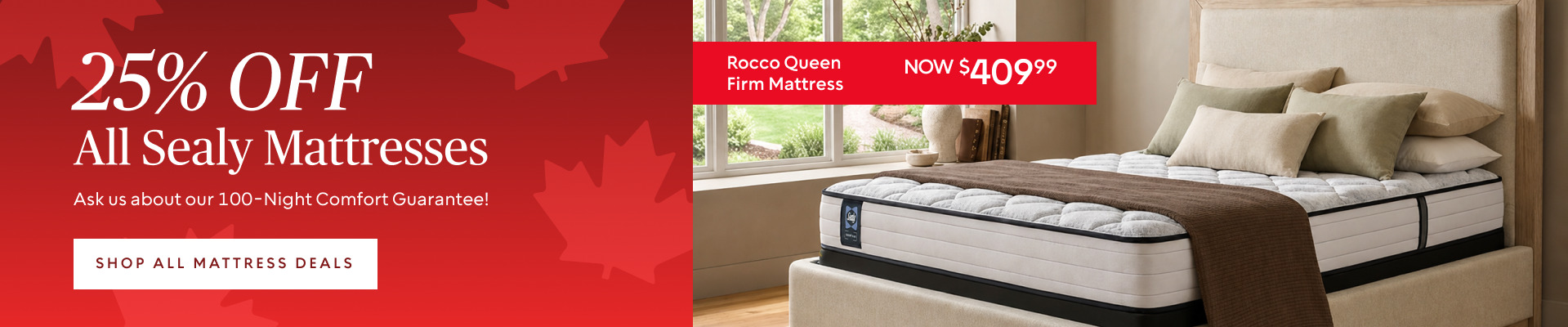 25% Off All Sealy​ Mattresses