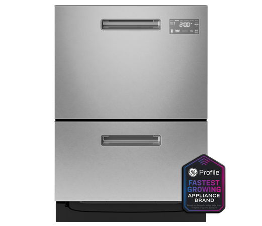 Stainless double-drawer dishwasher