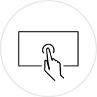 Touch Screen white logo