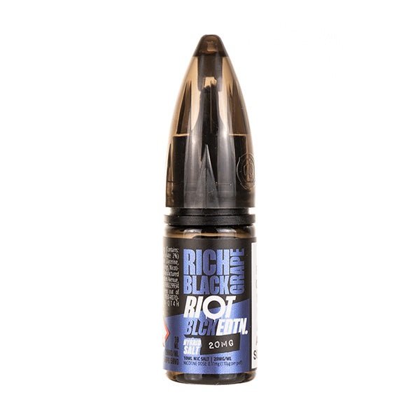 A picture of a Rich Black Grape Hybrid Salt E-Liquid by Riot Squad