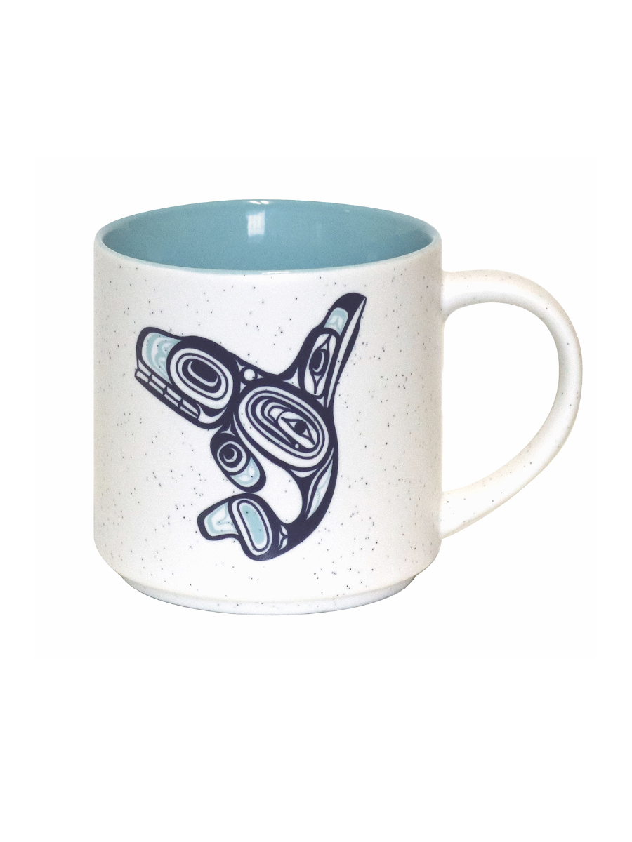 Whale 16oz Ceramic Mug by Ernest Swanson, Haida