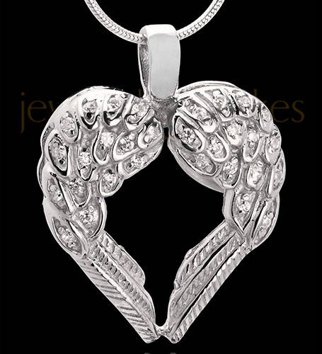 Silver Winged Memories Cremation Jewelry