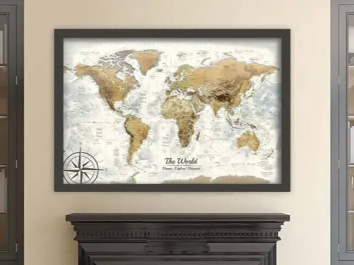 old world map for wall