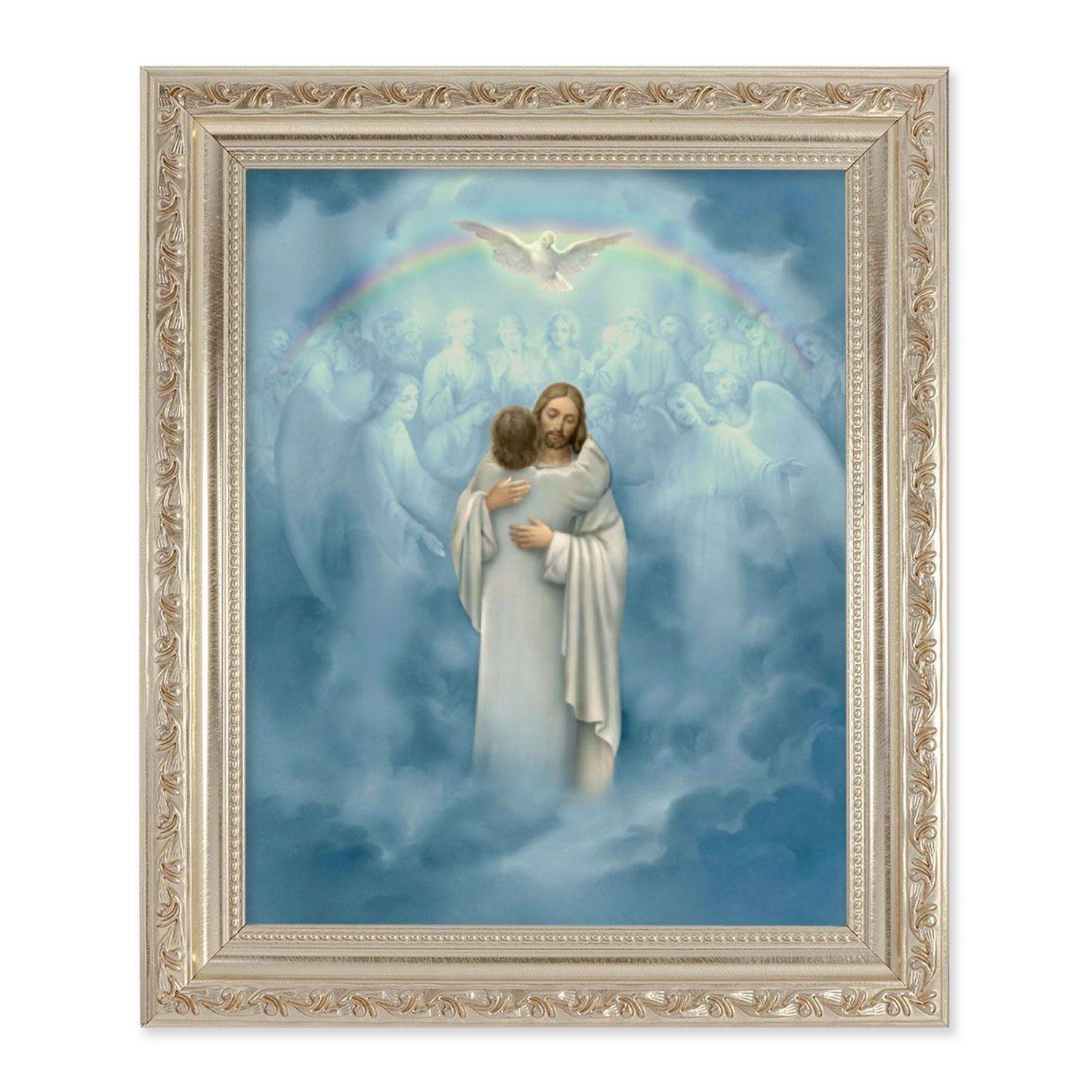 Framed print of Jesus welcoming home individual