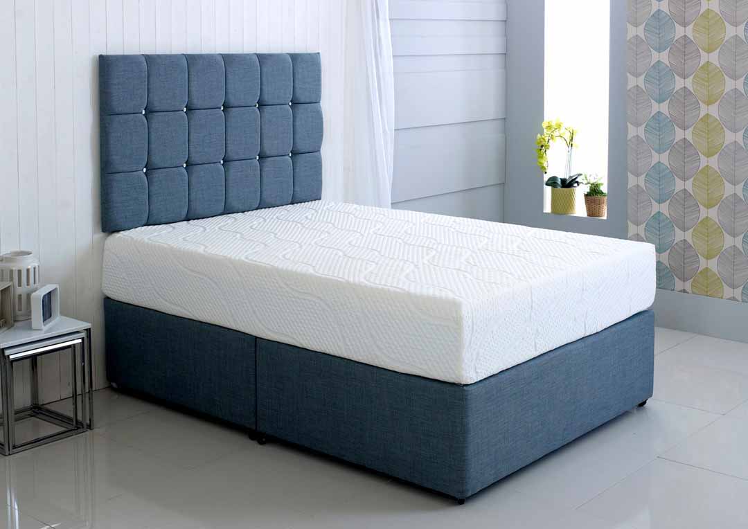 Komfi mattress on a grey divan base
